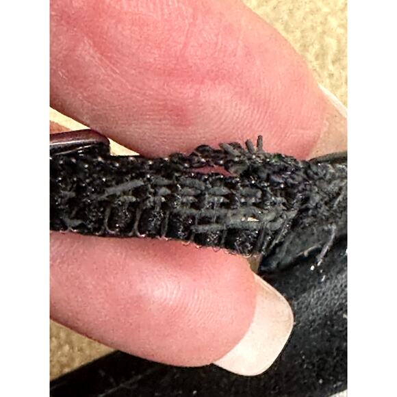 Steve Madden Black Faux Patent Leather Block Heel Mary Jane Shoes 3.25" Heel 8M - Picture 11 of 14